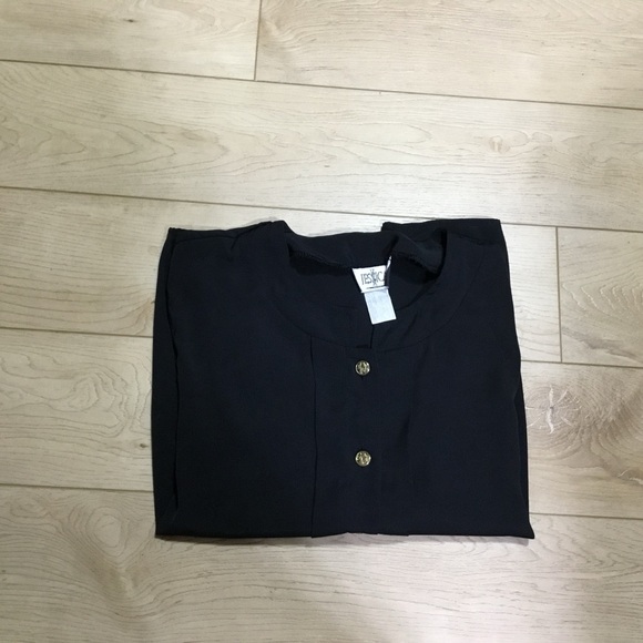 Jessica Black Gold-Button Blouse - Picture 7 of 7